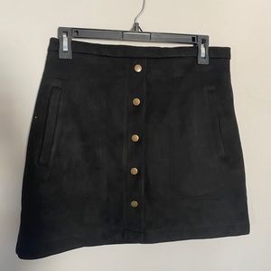 Black Button Down Skirt